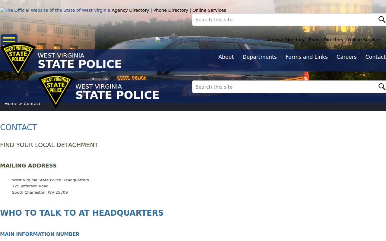West Virginia State Police contact for Upshur County arrest history records
