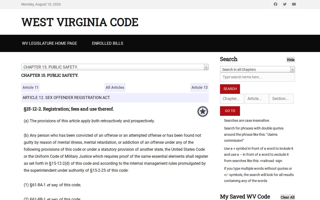 Upshur County sex offender registration duration statute